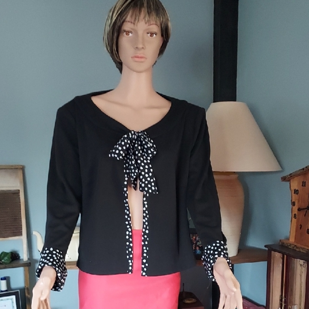 Bencivenga Black Polka Dot Women's Blazer